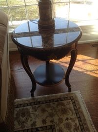 Vouvrey marble top table...24" round and 28h - $275.. original price $1189.  A Marge Carson design....sold