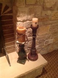 Pair of candle holders - 24 an 16 H - $20 each