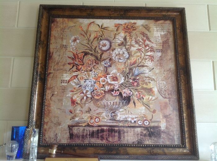 Beautiful  framed floral picture...$95