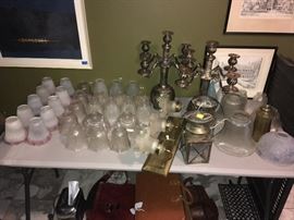 Vintage Lighting, Shades and Candelabras 