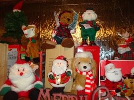 Christmas Santa's and other animals