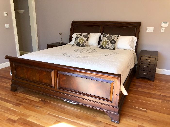 King sized sleigh bed, Ethan Allen Belmont