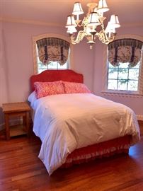 Full-sized, plush, pink bed with new mattress - 
