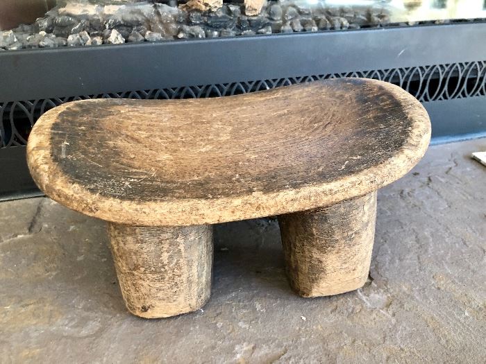 Carved wood, African stool