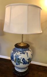 Pair antique Japanese Globular form vases mounted as lamps