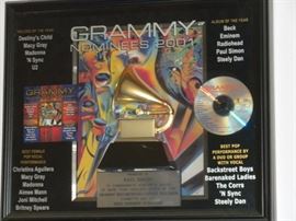 GRAMMY NOMINEE PLAQUE