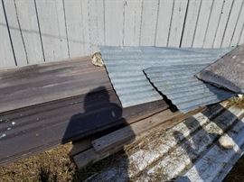 Various wood, metal, bricks and other building materials