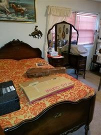 Matching the Vintage Vanity is this Vintage Headboard..Double. 