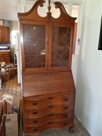 Vintage Classic Secretary/Desk/Curio Cabinet