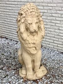 Life size lion garden figure