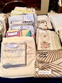 Tons of bed linens many new