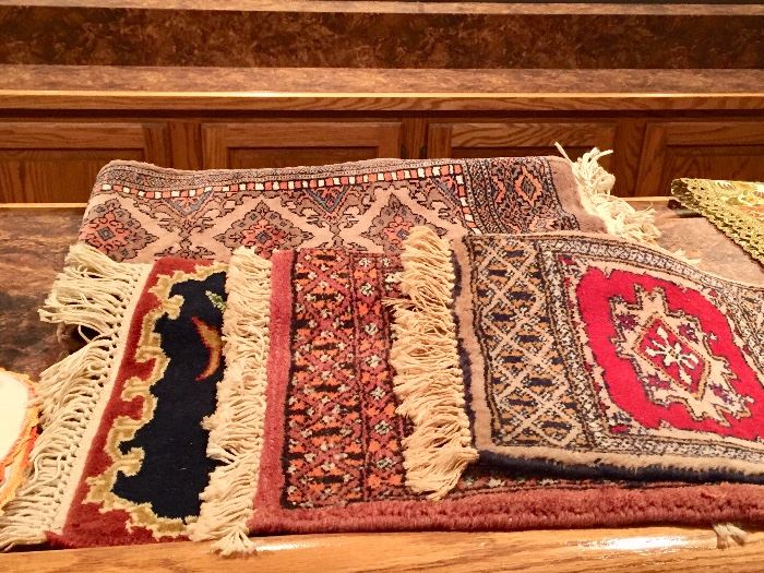 Miniature oriental rugs