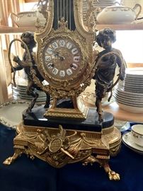 Ornate tall digital clock by Franz HEMLE great working condition chimes beautifully needs a minute hand