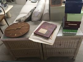 Wicker 2 drawer stands