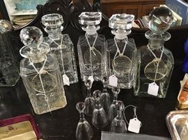 Glass decanters 