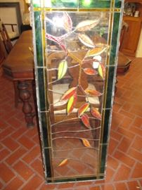"Falling Leaves" stained glass by late artist/sculptor Tom Knapp