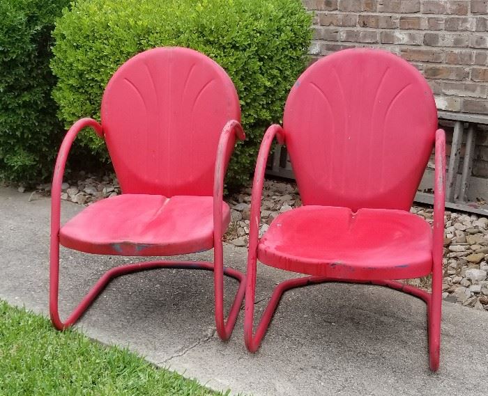Vintage metal outdoor chairs