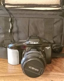 Minolta Camera with lense & case