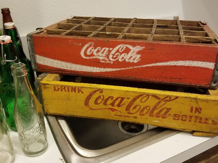 Vintage wooden Coca Cola Crates