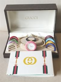 Gucci Interchangeable Bevel Watch 