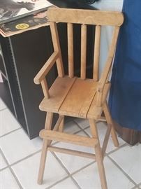Vintage baby doll high chair