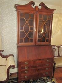 antique bookcase top secretary