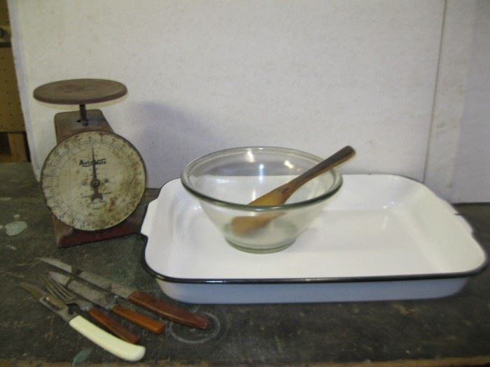 Enamelware and scale