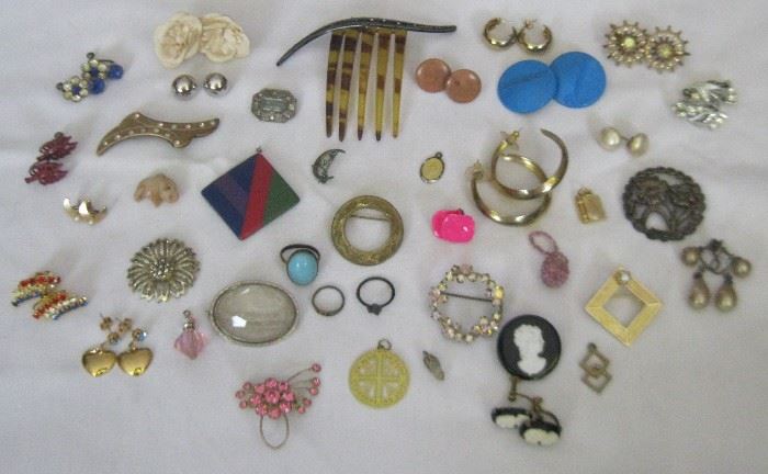 Pins and earrings
