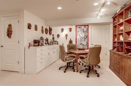 Leather rolling chairs 