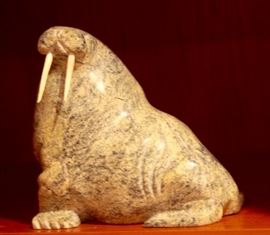 Inuit marble walrus