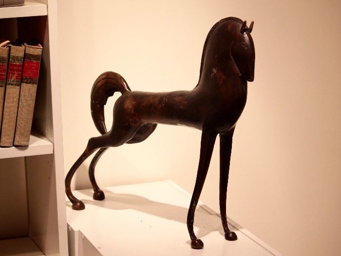 Greek horse, bronze