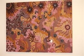 Aerial Topographic Aboriginal Painting - very symbolic