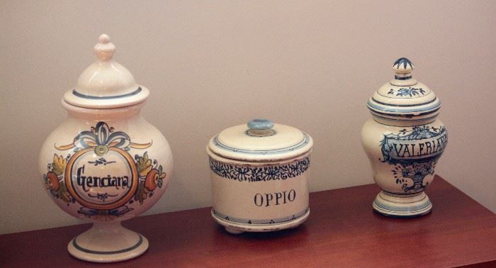 Pharmacy jars, Italian