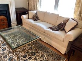 Check out the glass on this table! - Super heavy, iron base.