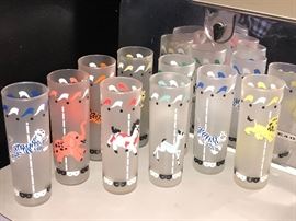 Vintage carousel glasses