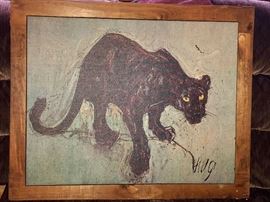 Fritz Rudolph Hug (Swiss) framed in heavy wood