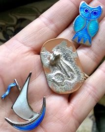 Enamel on copper and silver