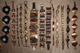 Tons of vintage copper jewelry - lots of Renoir Matisse