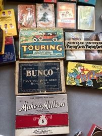 Vintage games and playing cards
