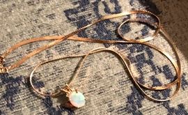 14 K and opal necklace
