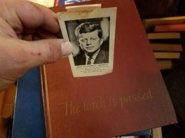 John F. Kennedy book and holy card!