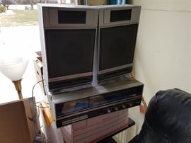 An Emerson stereo system.