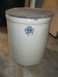 Crock with Wooden Lid