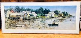 Gretchen Huber Signed/Numbered circa 1986 Litho Lobster Boat 52/500