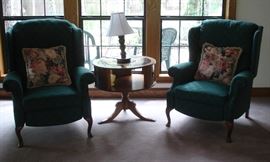 Green wing back recliners