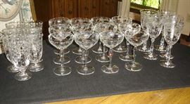 Vintage elegant etched crystal