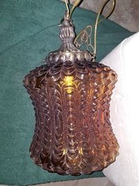 Vintage Gold Swap Glass Lamp