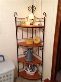 wrought iron corner shelf