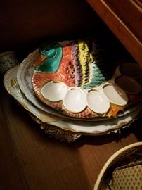 Italian ceramic egg plate