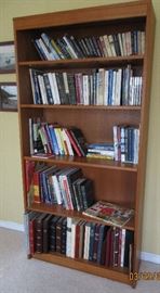 bookcase and books